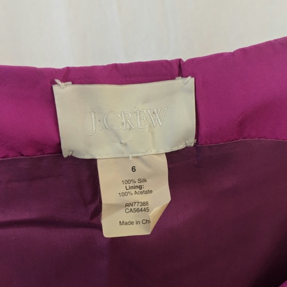 J. Crew purple silk ruffle dress - size 6 - Picture 5 of 6